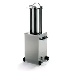 INSACCATRICE IDRAULICA VERTICALE - MOD. 122044 - Capacità cilindro Lt 15 - Diametro Cilindro cm. Ø 20 - Lunghezza cilindro cm. 49,5 - Alimentazione MONOFASE 230/50/1 - Norma CE