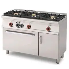 Cucina a gas 3 fuochi con forno a gas Allforfood CF3/512GV linea ELLE