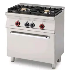 Cucina a gas 2 fuochi con forno elettrico Allforfood CF2/58GE linea ELLE