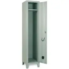 ARMADIO SPOGLIATOIO IN METALLO - MOD. CLA 35/50 - STRUTTURA MONOBLOCCO - N.1 PIANETTO IN METALLO - DIM.  CM L 37 x H 180