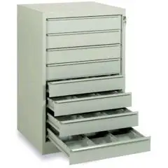 CASSETTIERA IN METALLO N.8 CASSETTI - MOD. CAS8 - DIM. Cm L 62 x P 55 x H 95,2 - Volume m³ 0,33 - Peso Kg. 62