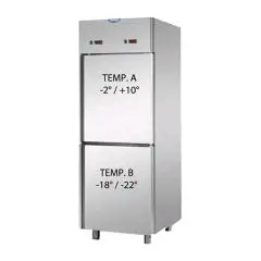 Armadio frigo in acciaio inox combinato positivo e negativo (congelatore) gastronorm Tecnodom A207MIDPN