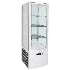 ESPOSITORE REFRIGERATO VERTICALE - VETRO SU 4 LATI - Mod. G-LSC235 - VENTILATO - CAPACITA' Lt 235 - TEMPERATURA +2°/+8°C - Dim. cm L 51,5 x P 48,5 x h 169,5 - Norma CE