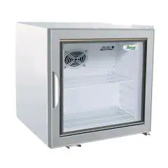 ARMADIETTO FRIGORIFERO SNACK IN LAMIERA VERNICIATA - STATICO - Mod. G-SC50G - CAPACITA' Lt 68 - N. 1 PORTA VETRO - TEMPERATURA +2°/+8°C - Dim. cm L 57 x P 53,3 x h 53 - Norma CE