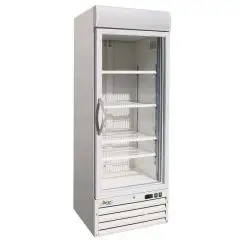 ARMADIO FRIGORIFERO IN LAMIERA VERNICIATA - PER SNACK - VENTILATO - Mod. G-SNACK420BTG - CAPACITA' Lt 578 - N. 1 PORTA VETRO - TEMPERATURA -18º/-22ºC - Dim. cm L 68 x P 63 x h 213 - Norma CE