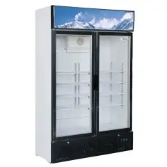 ARMADIO FRIGORIFERO IN LAMIERA VERNICIATA - PER SNACK - STATICO - Mod. G-SNACK638L2TNG - CAPACITA' Lt 620 - N. 2 PORTE VETRO - TEMPERATURA +1°/+8°C - Dim. cm L 119,8 x P 53 x h 188 - Norma CE