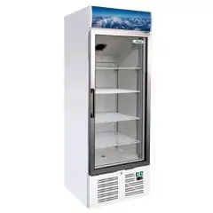 ARMADIO FRIGORIFERO IN LAMIERA VERNICIATA - PER SNACK - STATICO - Mod. G-SNACK340TNG - CAPACITA' Lt 331 - N. 1 PORTA VETRO - TEMPERATURA +2°/+8°C - Dim. cm L 66 x P 65 x h 191 - Norma CE