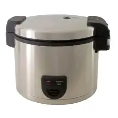 CUOCI RISO - Mod. RIS 8 - Corpo in acciaio - Recipiente interno antiaderente - Capacità acqua lt. 8 - Potenza W 1950 - Alimentazione monofase - Dimensioni cm ø L 32 x 35h - Norma CE