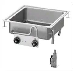 BAGNOMARIA ELETTRICO DA INCASSO - MOD. BMD/68ET - N. 1 vasca per GN 2/1 cm 65 x 53 - Alimentazione trifase 400V - Potenza kW 4,2 - Dimensioni: cm L 80 x P 60 x H 30 - Norma CE