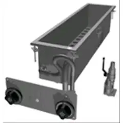 BAGNOMARIA ELETTRICO DA INCASSO - MOD. BMD/82EM - N. 1 vasca per 7 GN 1/9 cm 10,8 x 17,6 - Alimentazione monofase 230V - Potenza kW 1,65 - Dimensioni: cm L 20 x P 80 x H 30 - Norma CE