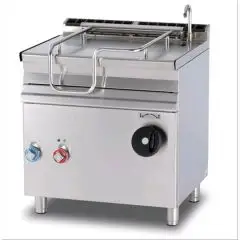 BRASIERA ELETTRICA RIBALTABILE MANUALE - MOD. BR50/78ETF/I - Vasca Lt 50 - Dimensioni cm L 80 x P 70,5 x H 90 - Norma CE