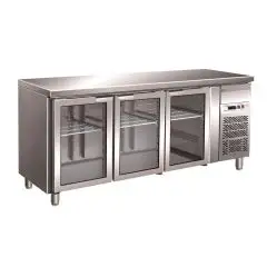 Tavolo refrigerato in acciaio inox Forcar G-GN3100TNG