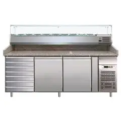 Banco pizza refrigerato in acciaio inox Forcar G-PZ2610TN33