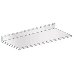 PIANO IN ACCIAIO INOX PER RETROBANCHI - Mod PAIRB539/050 - ALTEZZA ALZATINA cm 10 - DIM. Cm L 50 x P 52,5 x h 13,1 (piano con alzatina) - NORMA CE
