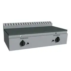 CUOCIPIADINA A GAS - Mod. RAH1PKBB - Piana in acciaio inox - N. 2 zone cottura - Portata termica KW 19,8 - Dimensioni cm L 102 x P 53 x H 25,5 - Norma CE
