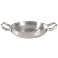 Tegame 2 Manici Servire Argento in Alluminio - MEDRI - Codice CPDH-09S - Diametro 25 cm - Imballo confezione da n. 6 Unità