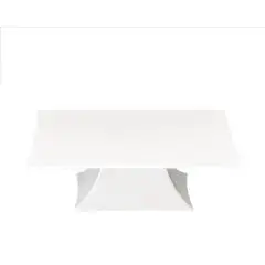 Alzata Quadra Bianco in Policarbonato - MEDRI Linea BODRUM - Codice ZCP627-2 - Dimensioni cm 25x25 - Altezza cm 7 - Imballo confezione da n. 1 Unit&agrave;