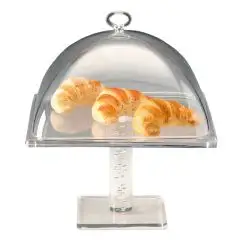 Alzata Quadra Con Campana  in Policarbonato - MEDRI Linea BODRUM - Codice ZCP735 - Dimensioni cm 25x25 - Altezza cm 25 - Imballo confezione da n. 1 Unit&agrave;