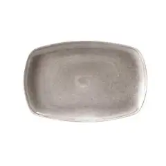 Piatto Rettangolare Grigio - MEDRI Linea MATIZ - Dimensioni cm 30.5x20 - Imballo confezione da n. 6 Unità