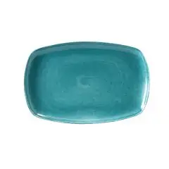 Piatto Rettangolare Verde - MEDRI Linea MATIZ - Dimensioni cm 30.5x20 - Imballo confezione da n. 6 Unità