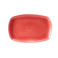 Piatto Rettangolare Corallo - MEDRI Linea MATIZ - Dimensioni cm 30.5x20 - Imballo confezione da n. 6 Unità