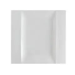 Piatto Quadro Ala  - MEDRI Linea GOURMET BONE CHINA - Codice FG0004 - Dimensioni cm 21x21 - Imballo confezione da n. 4 Unità