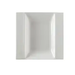 Piatto Quadro Fondo Ala  - MEDRI Linea GOURMET BONE CHINA - Codice FG0070 - Dimensioni cm 21x21 - Imballo confezione da n. 6 Unità