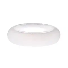 Piatto Cuscino No Cupola Bianco - MEDRI Linea CLOUD - Diametro 20 cm - Altezza  6 - Imballo confezione da n. 2 Unità