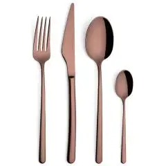 Forchetta Tavola Chocolate - CRISTEMA Linea MACAU - Codice PP-16203-SATCHOCO - Spessore mm 4 - Altezza  215 - Imballo confezione da n. 12 Unità