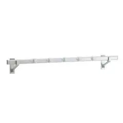 Gancere Mod. A PARETE - In lega di alluminio anodizzato - Ideali per arredare macellerie e retrobanchi di negozi alimentari - Profilo ovale 50x20 mm