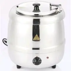 ZUPPIERA ELETTRICA - Mod. SP10S.S. - Contenitore removibile in acciaio inox - Capacità lt. 9 - Potenza W 400 - Alimentazione monofase - Dimensioni cm ø L 33 x 36h - Norma CE