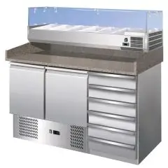 Banco pizza refrigerato in acciaio inox Forcold G-S903PZCAS/14033V FC
