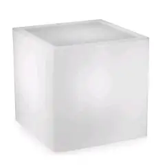TAVOLO CUBO OUTDOOR - MOD. BLOK LUMINOUS TABLE CUBO HOQ550 - CON CAVO DI ALIMETAZIONE - STRUTTURA IN POLIETILENE - PORTATA MAX Kg 110 - DIM. cm L 55 x P 55 x h 55 - NORMA CE