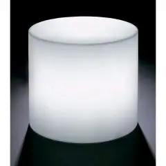 TAVOLO CILINDRO - MOD. BLOK LUMINOUS TABLE CILINDRO OUTDOOR - CON LUCE A LED - STRUTTURA IN POLIETILENE - NORMA CE