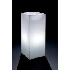 VASO - MOD. LOTO LUMINOUS CACHE-POT QUADRATO - CON LUCE A LED - STRUTTURA IN POLIETILENE - NORMA CE