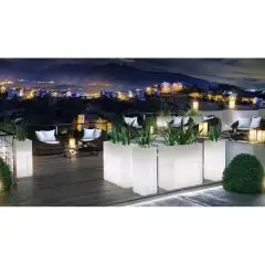 COLONNA - MOD. NEBULA LUMINOSA - CON LUCE A LED O KIT RGBW - STRUTTURA IN POLIETILENE -  IL DOPPIO FONDO E' A UNA PROFONDITA' DI cm 25 - NORMA CE
