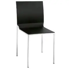 SEDIA - MOD. CT123 - STRUTTURA IN ACCIAIO CROMATO - SCOCCA IN POLIPROPILENE - ALTEZZA SEDUTA cm 46 - IMPILABILE FINO A 4 PEZZI - PER USO INTERNO - DIM. cm L 39 x P 42,5 x h 82 - NORMA CE