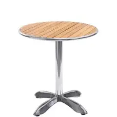 TAVOLO - MOD. MTW00 - STRUTTURA IN ALLUMINIO - RIPIANO IN LEGNO - PER USO ESTERNO - NORMA CE