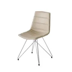 SEDIA ALHAMBRA IMBOTTITA - MOD. ALHAMBRA TC - SCOCCA IN TECNOPOLIMERO IMBOTTITA E RIVESTITA - TELAIO IN METALLO CROMATO, VERNICIATO BIANCO O NERO - PER USO INTERNO - DIM. cm L 44 x P 46 x H 82 - NORMA CE