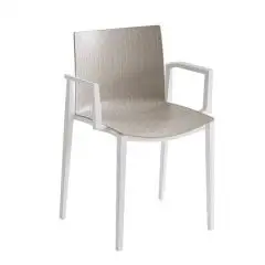 SEDIA CLIPPERTON CON BRACCIOLI - MOD. CLIPPERTON B - SEDUTA IMPILABILE IN TECNOPOLIMERO CON BRACCIOLI - PER USO INTERNO/ESTERNO - DIM. cm L 57 x P 45,5 x H 81,5 - NORMA CE