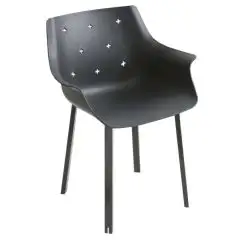 SEDIA MORE - MOD. MORE NA - SCOCCA IN TECNOPOLIMERO - TELAIO CROMATO, VERNICIATO BIANCO O NERO - PER USO INTERNO/ESTERNO - DIM. cm L 60 x P 57 x H 79 - NORMA CE