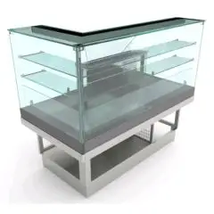 TERMINALE PER VETRINA SNACK REFRIGERATA - MOD. VBRVADTERMDX - SEMILAVORATA DA PANNELLARE - VETRI ALTI DRITTI - REFRIGERAZIONE STATICA - ALIMENTAZIONE V 230/50Hz MONOFASE - POTENZA W 756 - CAPACITA' cm ³ 12 - DIM. Cm L 152,1 x P 82,8 x H 135