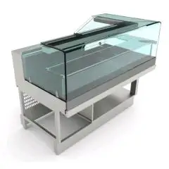 TERMINALE PER VETRINA SNACK REFRIGERATO - MOD. VBRVBDTERMSX115 - SEMILAVORATA DA PANNELLARE - VETRI BASSI DRITTI ad L - REFRIGERAZIONE STATICA - ALIMENTAZIONE V 230/50Hz MONOFASE - POTENZA W 756 - DIM. Cm L 152,1 x P 82,8 x H 115,1