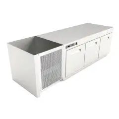 CELLA DA INCASSO BAR REFRIGERATA - MOD. CIR609/TN200 - Temperatura TN +4&deg;C/+8&deg;C - L. 200 cm - CON UNITA' CONDENSATRICE INCORPORATA - REFRIGERAZIONE STATICA - POTENZA W 357 - CAPACITA' CELLA lt 526