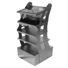 Elemento porta pane posate tovaglie e vassoi - Lunghezza cm 75 - Profondità cm 80 - Altezza cm 160