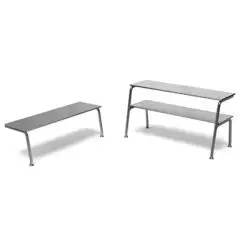 Mensola INOX con supporti in tubolare INOX