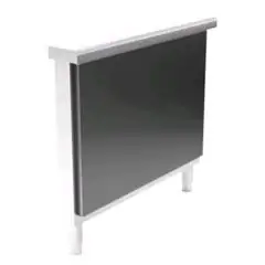 Fianchi terminali in Inox naturale con finitura in scotch brite
