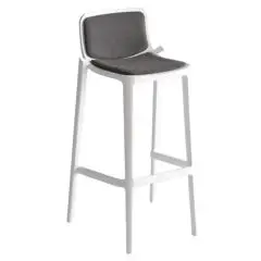SGABELLO ISIDORO IMBOTTITO - MOD. ISIDORO 76 - SGABELLO IN CO-INIEZIONE POLIMERO-METALLO - PER USO INTERNO - DIM. cm L 48 x P 46 x H 97 - NORMA CE
