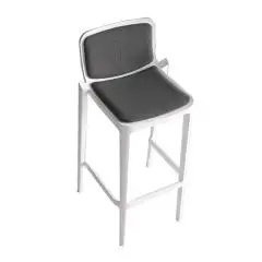 SGABELLO ISIDORO IMBOTTITO - MOD. ISIDORO 66 - SGABELLO IN CO-INIEZIONE POLIMERO-METALLO - PER USO INTERNO - DIM. cm L 45 x P 43 x H 87 - NORMA CE