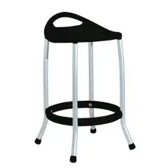 SGABELLO MAX - MOD. MAX H60 - SEDUTA IN TECNOPOLIMERO - GAMBE IN ALLUMINIO ANODIZZATO - PER USO INTERNO/ESTERNO - DIM. cm L 46 x P 42 x H 60 - NORMA CE